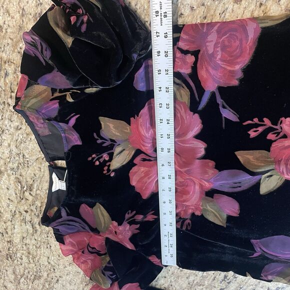 NWT MONSOON Size 4 JOANNA VELVET Burnout Floral  PRINT Blouse Witchy Whimsy Goth - Picture 9 of 10